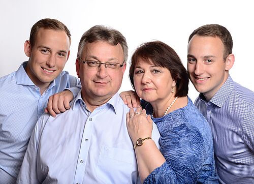 Portraitfoto einer Familie