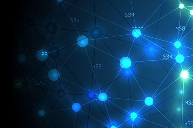 Grafik symbolisiert ein neuronales Netz