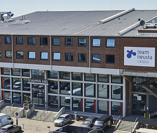 Ansicht des Schuppen Eins von oben