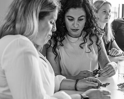 Frauen in einer Besprechung