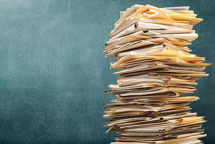 Stapel mit Dokumenten