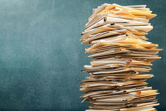 Stapel mit Dokumenten