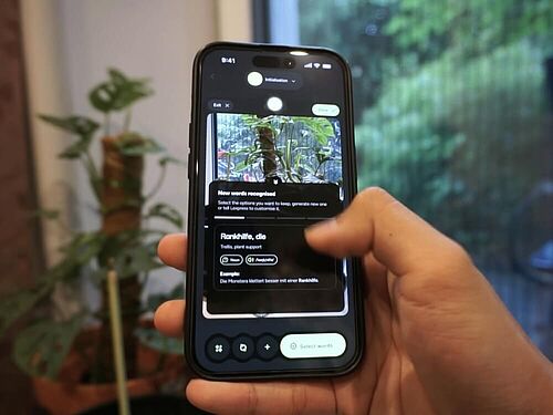 App Lexpress schlägt auf Grundlage eines Fotos Vokabeln vor